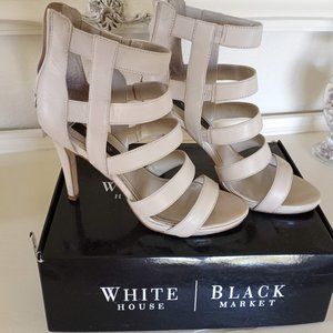 WHBM Kenzie strappy heel, leather, sz 8